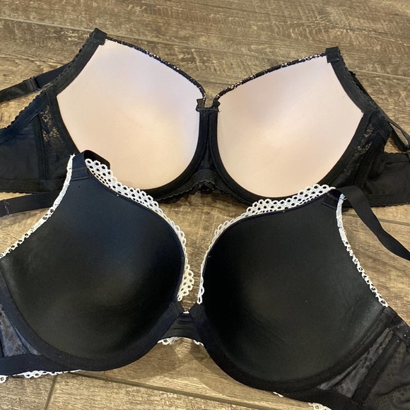 AMBRIELLE Black Pink Lace Underwire Bra Set 38DD - Picture 5 of 7